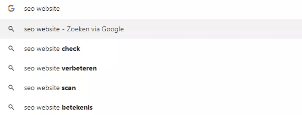 Zoekwoorden onderzoek Google